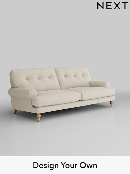Turin Leather/Cream Erin Buttoned Back Leather Deep Sit (H37353) | £2,099