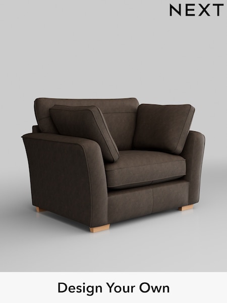 Antiqued Leather/Dark Brown Heath Highback Leather (H37371) | £1,650