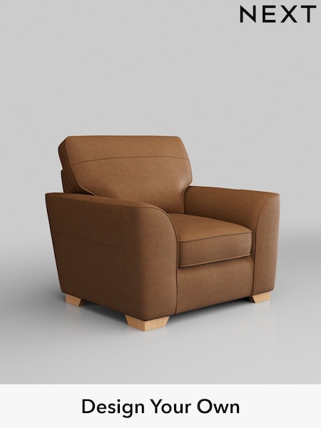 Antiqued Leather/Light Tan Brown Stamford Leather (H37391) | £0
