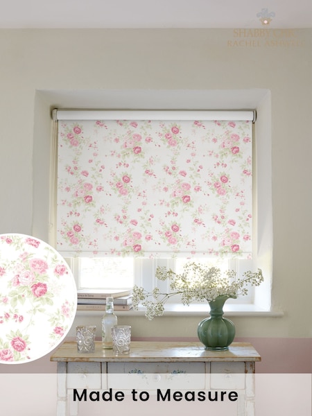 Shabby Chic by Rachel Ashwell® Rose Pink Wildflower Made to Measure Blackout Roller Blind (H37453) | £73