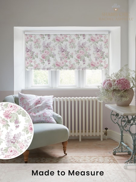 Shabby Chic by Rachel Ashwell® Lilac Purple Wild Garden Made to Measure Blackout Roller Blind (H37462) | £73