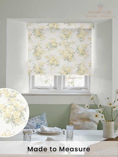 Shabby Chic by Rachel Ashwell® Yellow Rose Chintz Made to Measure Roller Blind (H37464) | £73