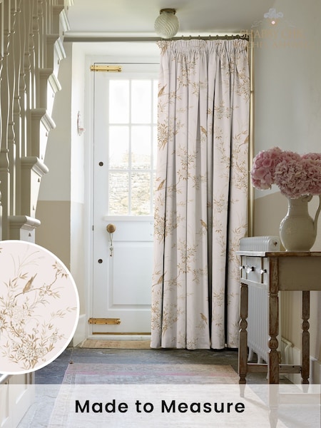 Shabby Chic by Rachel Ashwell® Pink/Tan Bird Chinoiserie Made to Measure Curtains (H37493) | £91