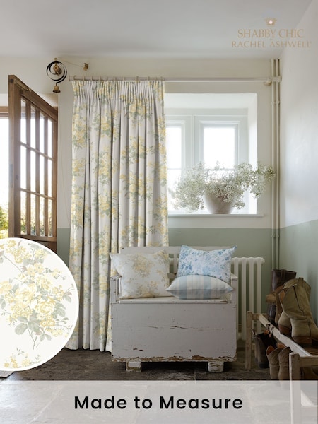 Shabby Chic by Rachel Ashwell® Yellow Rose Chintz Made to Measure Curtains (H37496) | £109