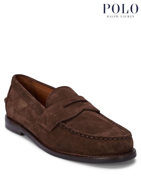 Polo Ralph Lauren Brown Alston Casual Leather Penny Loafer Shoes (H37531) | £215