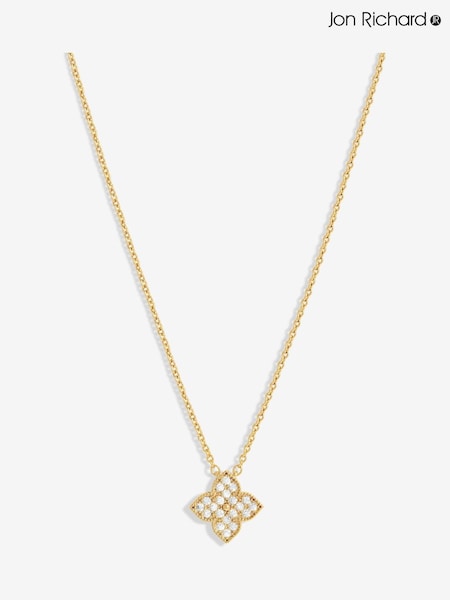 Jon Richard Gold Tone Pave Clover Pendant (H37575) | £20