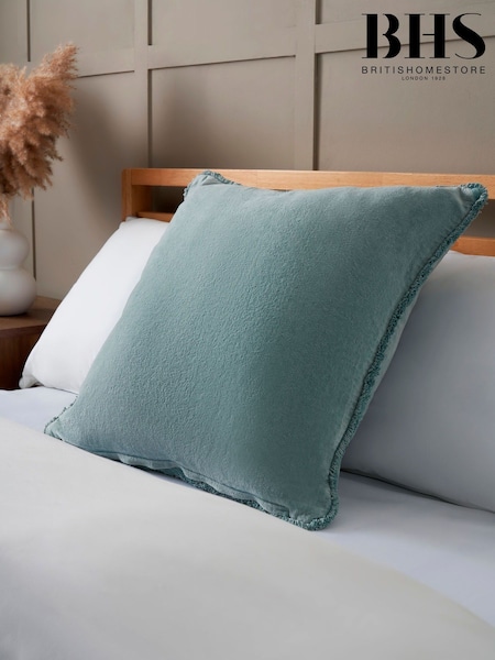 BHS Sage Green Camille 100% Cotton Cushion (H37654) | £18