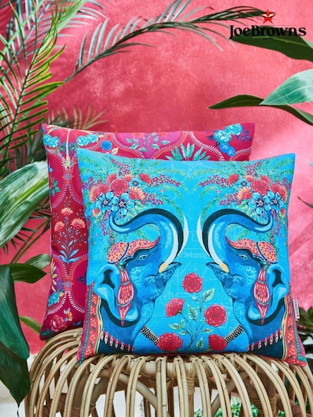 Joe Browns Aqua Bold Festival Elephants Reversible Garden (H37708) | £30