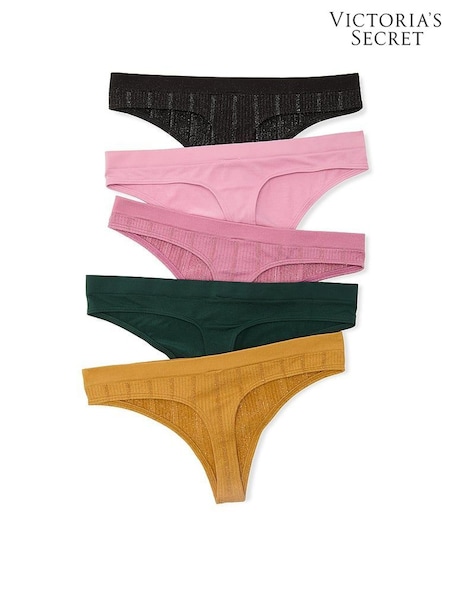 Victoria's Secret Black/Pink/Green/Yellow 5 Pack Knickers (H37778) | £25