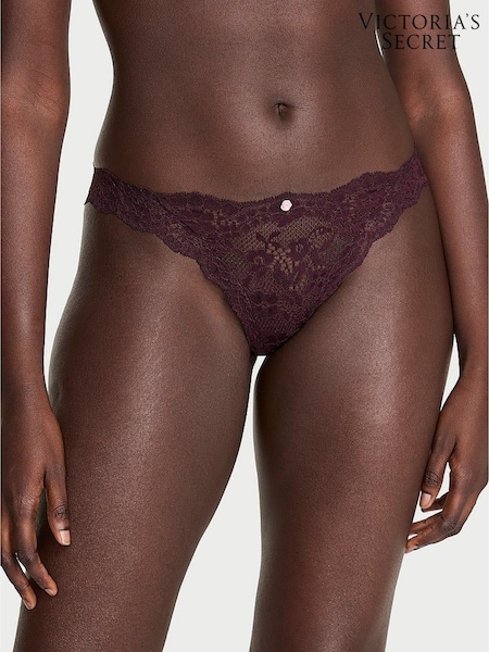 Victoria's Secret Winter Wine Red Bikini Lace Knickers (H37785) | £18