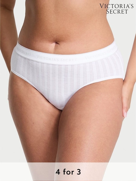 Victoria's Secret White Hipster Modal Logo Knickers (H37786) | £9