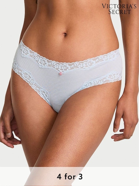Victoria's Secret Palest Blue Cheeky Lace Waist Knickers (H37808) | £9