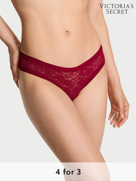 Victoria's Secret Red Lacquer Thong Lace Knickers (H37824) | £9