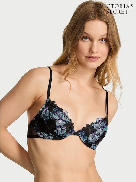 Victoria's Secret Electric Blue Lightly Lined Demi Orchid Embroidery Bra (H37832) | £59