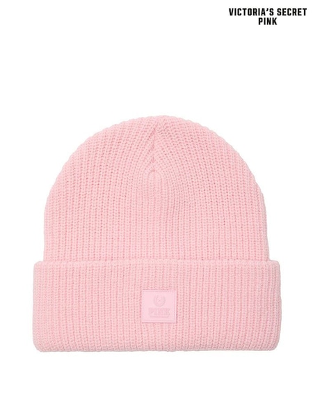 Victoria's Secret PINK Dollhouse Pink Rib Knit Beanie (H37854) | £16