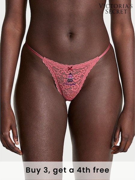 Victoria's Secret Seductive Rose Pink Shanghai Thong Knickers (H37865) | £9