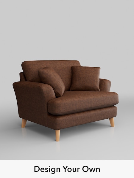Monza Faux Leather Easy Clean/Chestnut Brown Conway Relaxed Sit (H37934) | £975