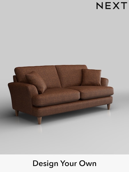 Monza Faux Leather Easy Clean/Chestnut Brown Conway Relaxed Sit (H37934) | £1,350