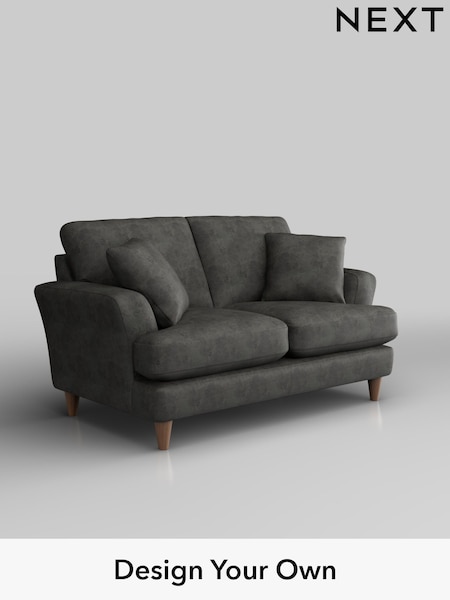 Monza Faux Leather Easy Clean/Dark Grey Conway Relaxed Sit (H37935) | £1,150