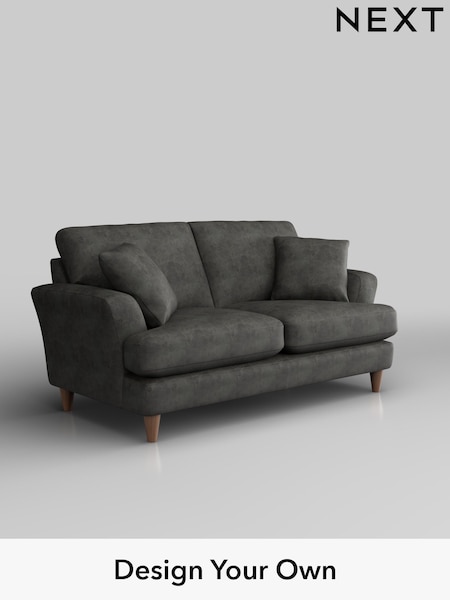 Monza Faux Leather Easy Clean/Dark Grey Conway Relaxed Sit (H37935) | £1,250