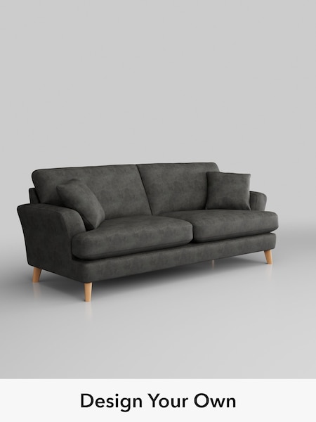 Monza Faux Leather Easy Clean/Dark Grey Conway Relaxed Sit (H37935) | £1,450