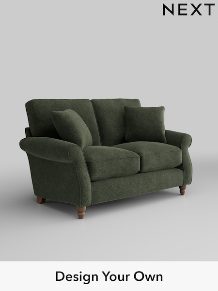 Boucle Chenille/Dark Moss Green Ashford Relaxed Sit (H39200) | £1,225