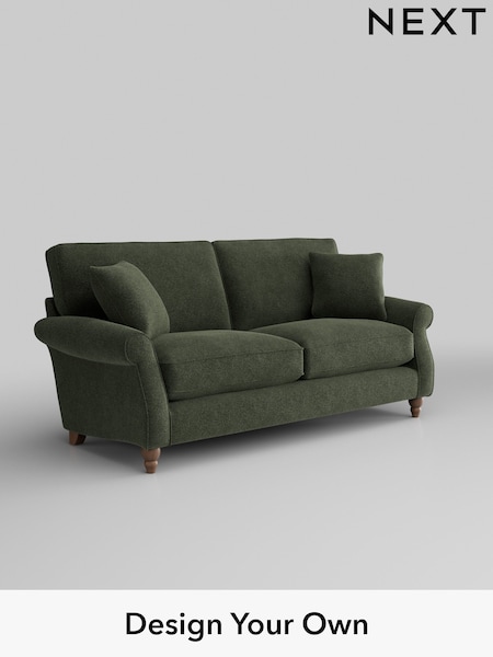 Boucle Chenille/Dark Moss Green Ashford Relaxed Sit (H39200) | £1,425