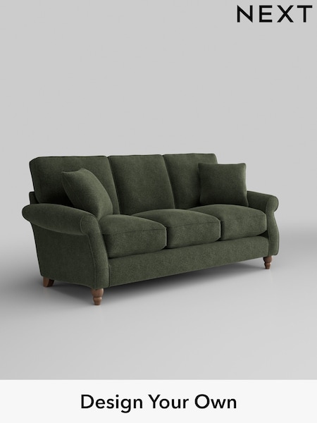Boucle Chenille/Dark Moss Green Ashford Relaxed Sit (H39200) | £1,425