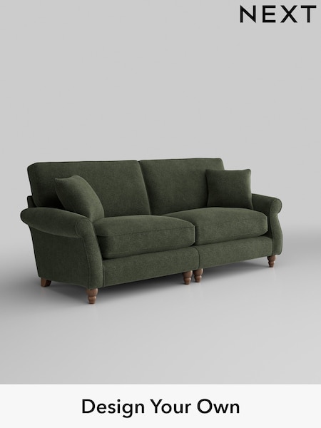 Boucle Chenille/Dark Moss Green Ashford Relaxed Sit (H39200) | £1,525