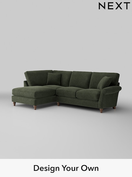 Boucle Chenille/Dark Moss Green Ashford Relaxed Sit (H39200) | £2,075
