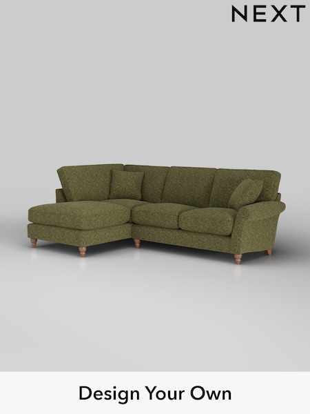 Chunky Chenille/Dark Moss Green Ashford Relaxed Sit (H39213) | £2,075