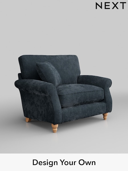 Distressed Velour/Midnight Blue Ashford Relaxed Sit (H39237) | £1,025