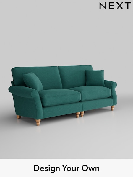 Fine Chenille Easy Clean/Dark Juniper Green Ashford Relaxed Sit (H39246) | £1,525