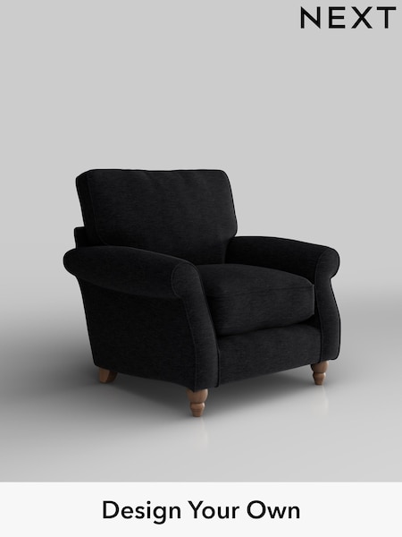 Fine Chenille Easy Clean/Black Ashford Relaxed Sit (H39247) | £925