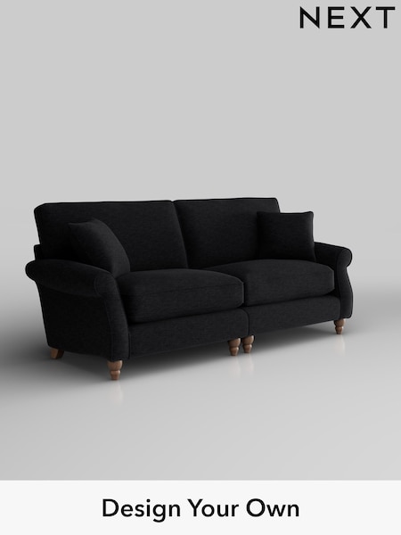 Fine Chenille Easy Clean/Black Ashford Relaxed Sit (H39247) | £1,525
