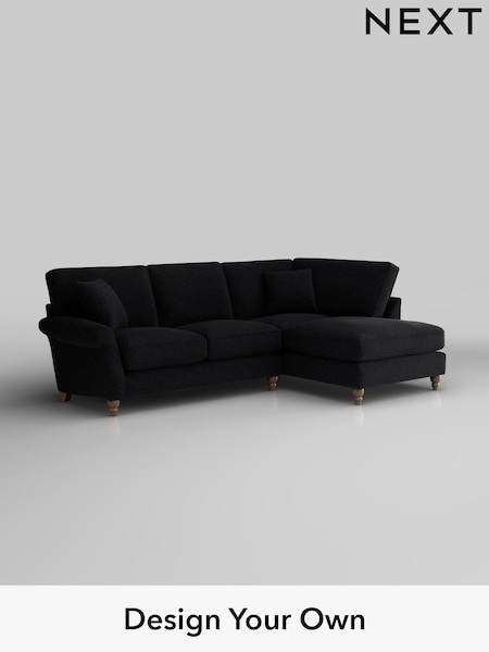 Fine Chenille Easy Clean/Black Ashford Relaxed Sit (H39247) | £2,075
