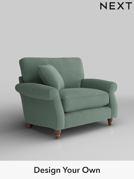 Fine Chenille Easy Clean/Light Forest Green Ashford Relaxed Sit (H39248) | £1,025