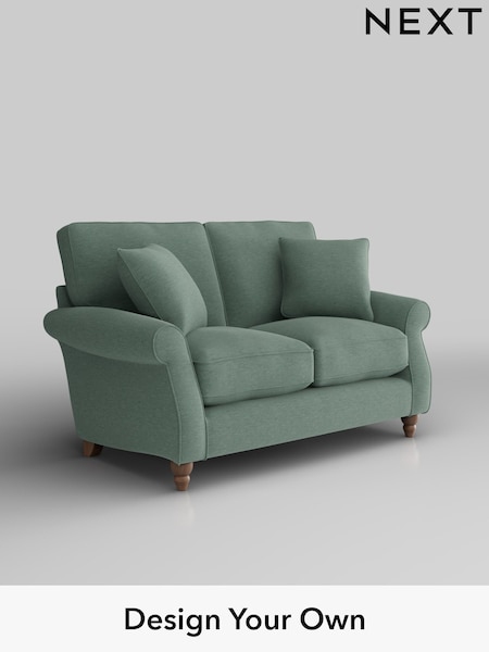 Fine Chenille Easy Clean/Light Forest Green Ashford Relaxed Sit (H39248) | £1,225