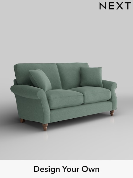 Fine Chenille Easy Clean/Light Forest Green Ashford Relaxed Sit (H39248) | £1,325