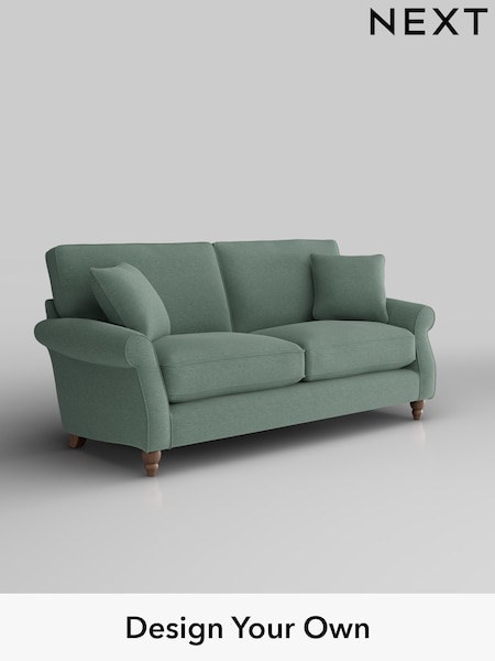 Fine Chenille Easy Clean/Light Forest Green Ashford Relaxed Sit (H39248) | £1,425