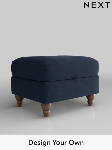 Fine Chenille Easy Clean/Dark Navy Blue Ashford Relaxed Sit (H39253) | £499