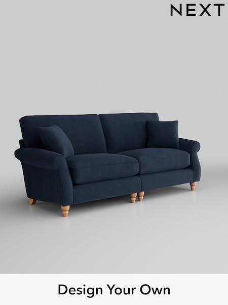 Fine Chenille Easy Clean/Dark Navy Blue Ashford Relaxed Sit (H39253) | £1,525