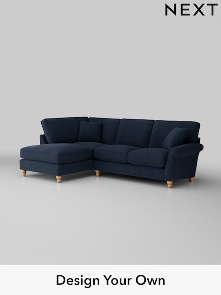Fine Chenille Easy Clean/Dark Navy Blue Ashford Relaxed Sit (H39253) | £2,075