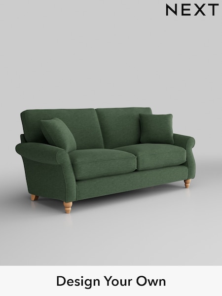 Fine Chenille Easy Clean/Mid Khaki Green Ashford Relaxed Sit (H39259) | £1,425