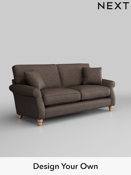 Monza Faux Leather Easy Clean/Peppercorn Brown Ashford Relaxed Sit (H39264) | £1,425