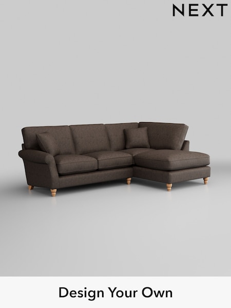Monza Faux Leather Easy Clean/Peppercorn Brown Ashford Relaxed Sit (H39264) | £2,075