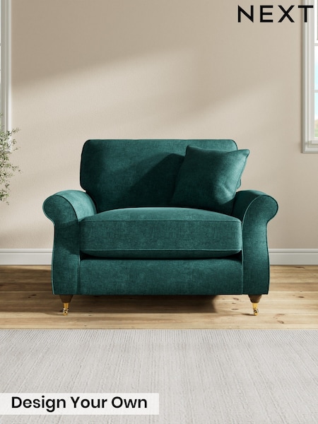 Plush Chenille/Dark Teal Green Ashford Relaxed Sit (H39265) | £1,025
