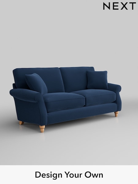 Plush Velvet Easy Clean/Airforce Blue Ashford Relaxed Sit (H39272) | £1,425