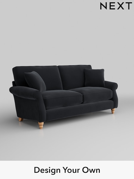Plush Velvet Easy Clean/Charcoal Grey Ashford Relaxed Sit (H39276) | £1,425