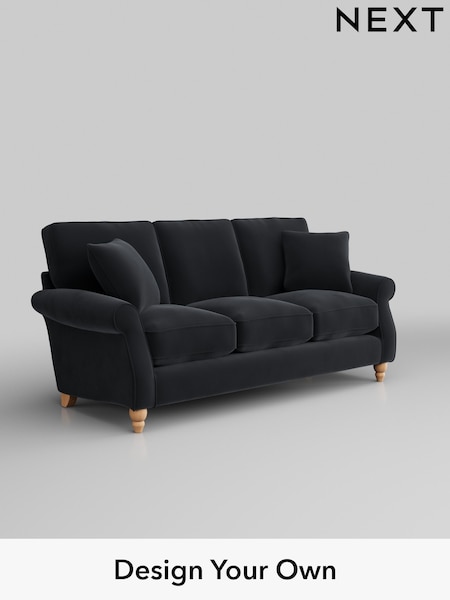 Plush Velvet Easy Clean/Charcoal Grey Ashford Relaxed Sit (H39276) | £1,425